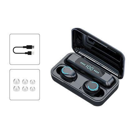 F9-9 TWS CVC8.0 Noise Cancelling Bluetooth Earphone with Charging Box, Support Touch Lighting Effect & Three-screen LED Power Display & Power Bank & Mobile Phone Holder & HD Call & Voice Assistant, F9-9 Black, F9-9 Dark Blue, F9-9 Pink, F9-9 Blue������...