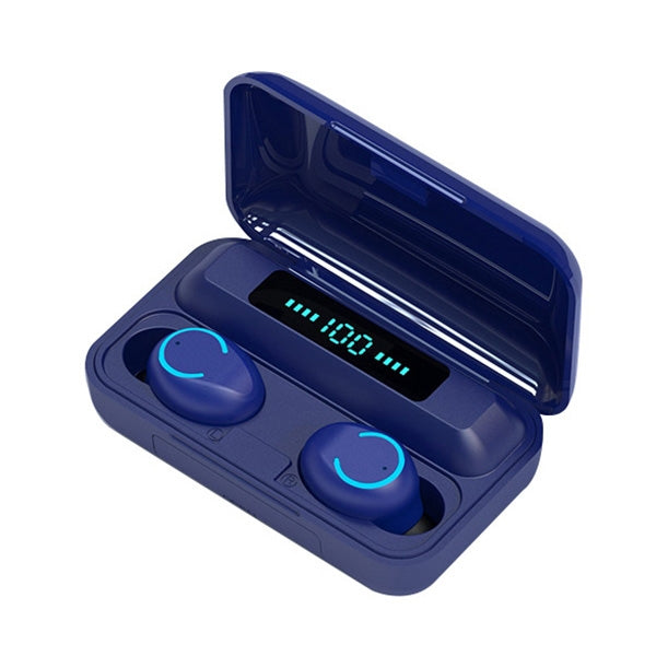 F9-9 TWS CVC8.0 Noise Cancelling Bluetooth Earphone with Charging Box, Support Touch Lighting Effect & Three-screen LED Power Display & Power Bank & Mobile Phone Holder & HD Call & Voice Assistant, F9-9 Black, F9-9 Dark Blue, F9-9 Pink, F9-9 Blue