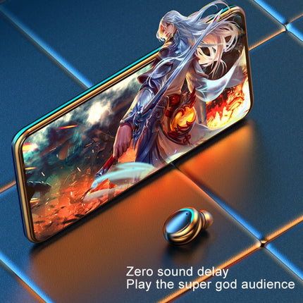 F9-5C Three-screen Digital Display Noise Reduction Bluetooth Earphone, F9-5C without Strap Black, F9-5C without Strap White