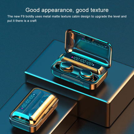 F9-5C Three-screen Digital Display Noise Reduction Bluetooth Earphone, F9-5C without Strap Black, F9-5C without Strap White