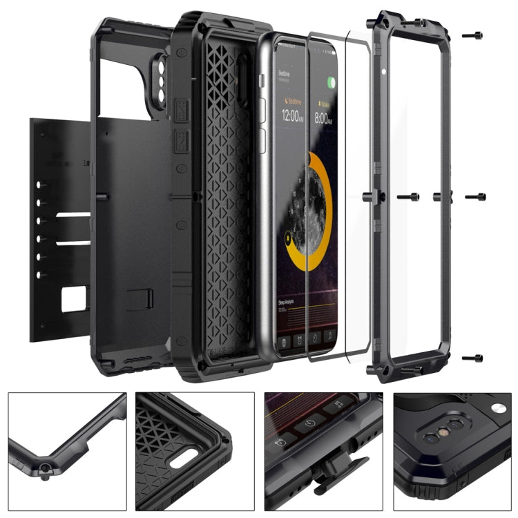 For iPhone X / XS Waterproof Dustproof Shockproof Zinc Alloy + Silicone Case, iPhone XS / X