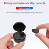 A10 TWS Space Capsule Shape Wireless Bluetooth Earphone with Magnetic Charging Box & Lanyard, Support HD Call & Automatic Pairing Bluetooth, White + Black, Black, Black White, White