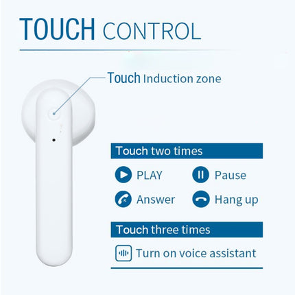 X26 TWS  Bluetooth 5.0 Wireless Touch Bluetooth Earphone with Magnetic Attraction Charging Box, Support Voice Assistant & Call, Pink, Blue, White