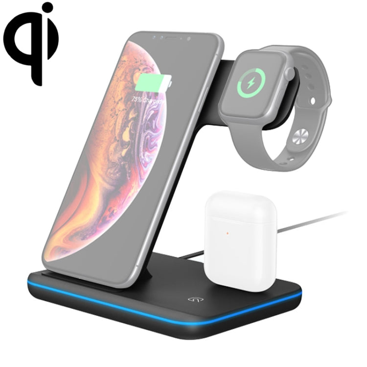 Z5 QI Vertical Magnetic Wireless Charger for Mobile Phones & Apple Watches & AirPods / Xiaomi Redmi AirDots, with Touch Ring Light, Z5