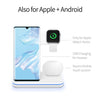 Z5 QI Vertical Magnetic Wireless Charger for Mobile Phones & Apple Watches & AirPods / Xiaomi Redmi AirDots, with Touch Ring Light, Z5