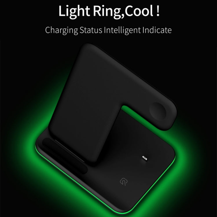 Z5 QI Vertical Magnetic Wireless Charger for Mobile Phones & Apple Watches & AirPods / Xiaomi Redmi AirDots, with Touch Ring Light, Z5