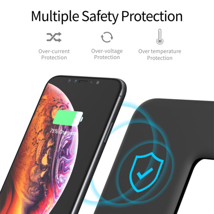 Z5 QI Vertical Magnetic Wireless Charger for Mobile Phones & Apple Watches & AirPods / Xiaomi Redmi AirDots, with Touch Ring Light, Z5