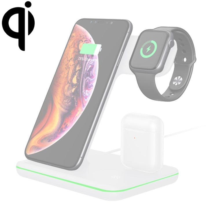 Z5 QI Vertical Magnetic Wireless Charger for Mobile Phones & Apple Watches & AirPods / Xiaomi Redmi AirDots, with Touch Ring Light, Z5