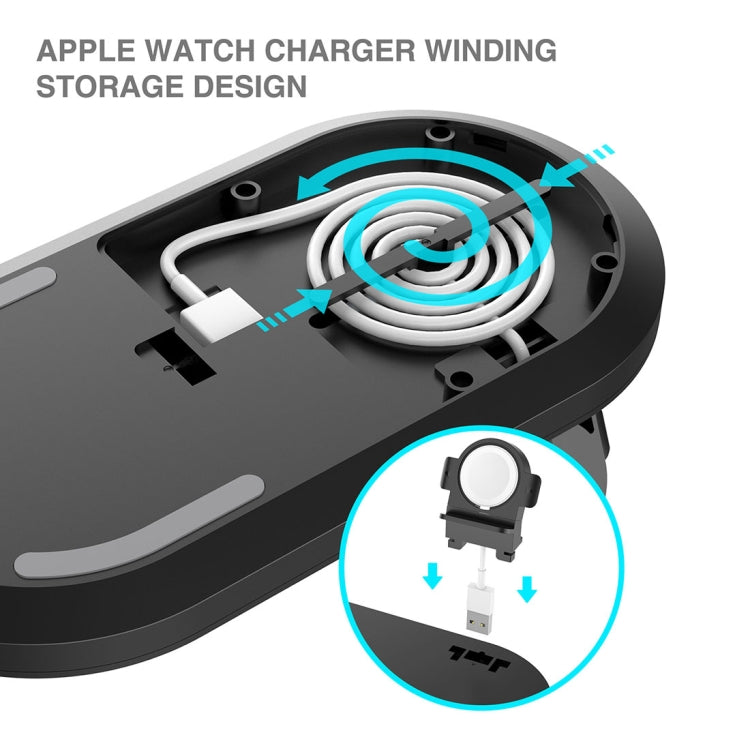 A04 3 in 1 Multi-function Qi Standard Wireless Charger for Mobile Phones & iWatch & AirPods