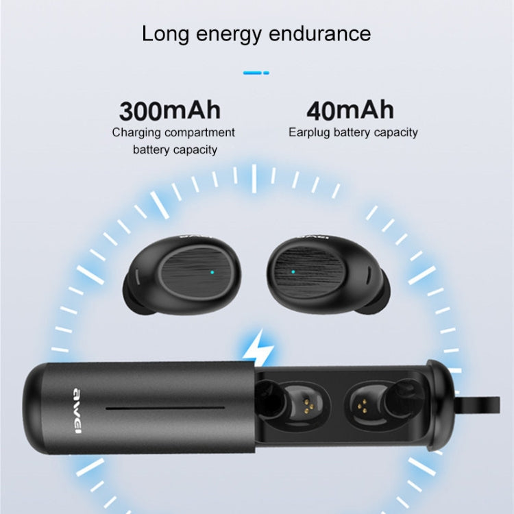 awei T55 TWS Bluetooth V5.0 Ture Wireless Sports Headset with Portable Charging Case