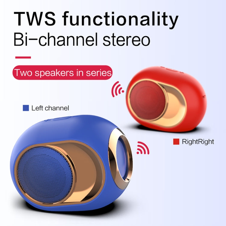 X6 TWS 5W Outdoor Waterproof Bass Wireless Bluetooth Speaker, Support Hands-free / USB / AUX / TF Card