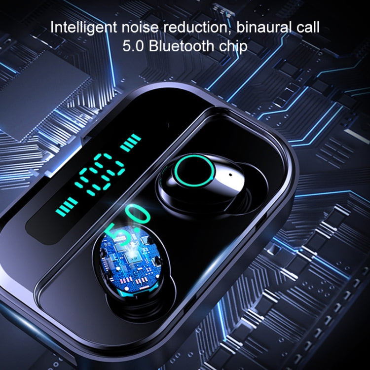 M7 TWS V5.0 Binaural Wireless Stereo Bluetooth Headset with Charging Case and Digital Display