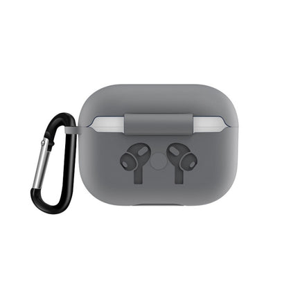 For AirPods Pro Silicone Flip Cover Earphone Protective Case with Anti-drop Buckle, Red, Black, Baby Blue, Coffee, White, Dark Blue, Yellow, Pink, Green, Grey, Light Pink, Watermelon Red, Light Purple, Purple