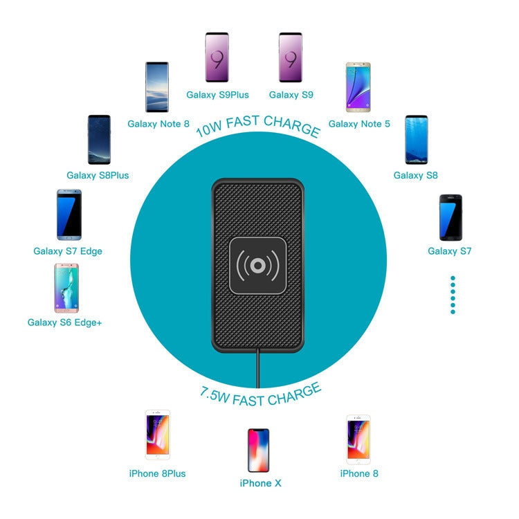 C3 QI Standard Vehicle Anti-skid Wireless Fast Charging Charger, C3