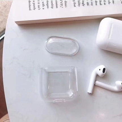 For AirPods 1 / 2 High Transparent TPU Earphone Protective Case with Hook