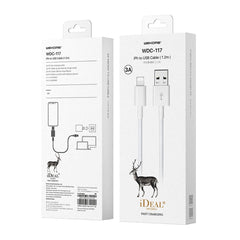 WK WDC-117 3A 8 Pin Fast Charging Charging Cable, Length: 1.2m, 8 Pin