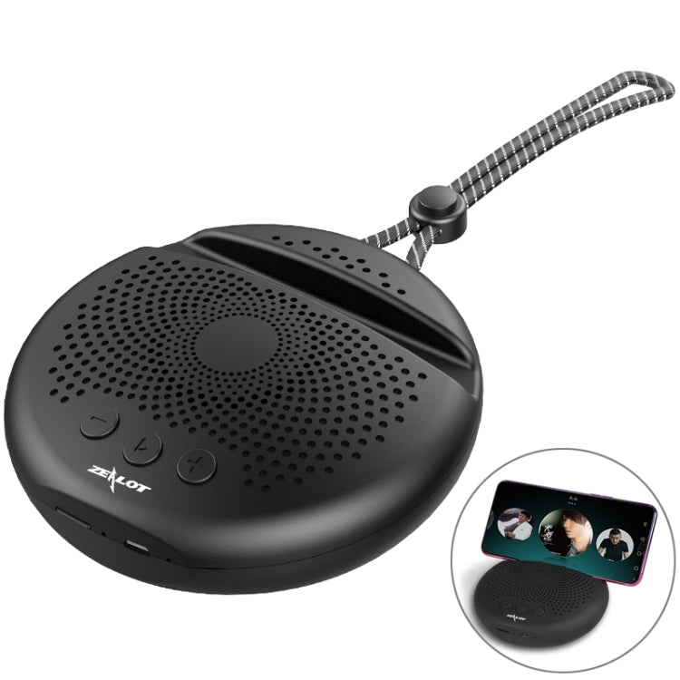 ZEALOT S24 Portable Stereo Bluetooth Speaker with Lanyard & Mobile Card Slot Holder, Supports Hands-free Call & TF Card, S24