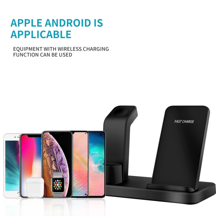 Q12 3 in 1 Quick Wireless Charger for iPhone, Apple Watch, AirPods and other Android Smart Phones