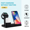 Q12 3 in 1 Quick Wireless Charger for iPhone, Apple Watch, AirPods and other Android Smart Phones