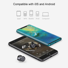 A6 TWS Bluetooth 5.0 Touch Wireless Bluetooth Earphone with Charging Box & LED Smart Digital Display, Support Voice Assistant & Memory Connection & HD Call, A6 Black