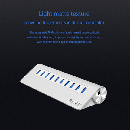 ORICO M3H10-U3-V2 Aluminum Alloy 10 USB 3.0 Ports HUB, M3H10-U3-V2