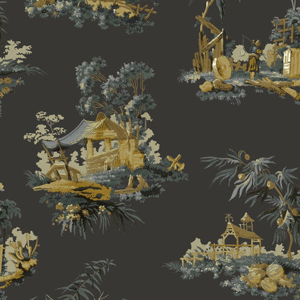 Vintage Oriental Wallpaper - Putty