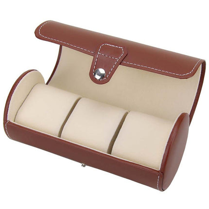Portable Travel Watch Cylinder Protective Box Storage Bag