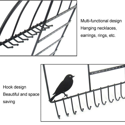 Birdcage Shape Ear Stud Earrings Bracelet Pendant Necklace Jewelry Display Storage Rack