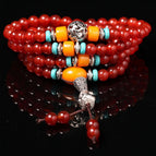 Red Agate & Buddha Head / JEWE5207C