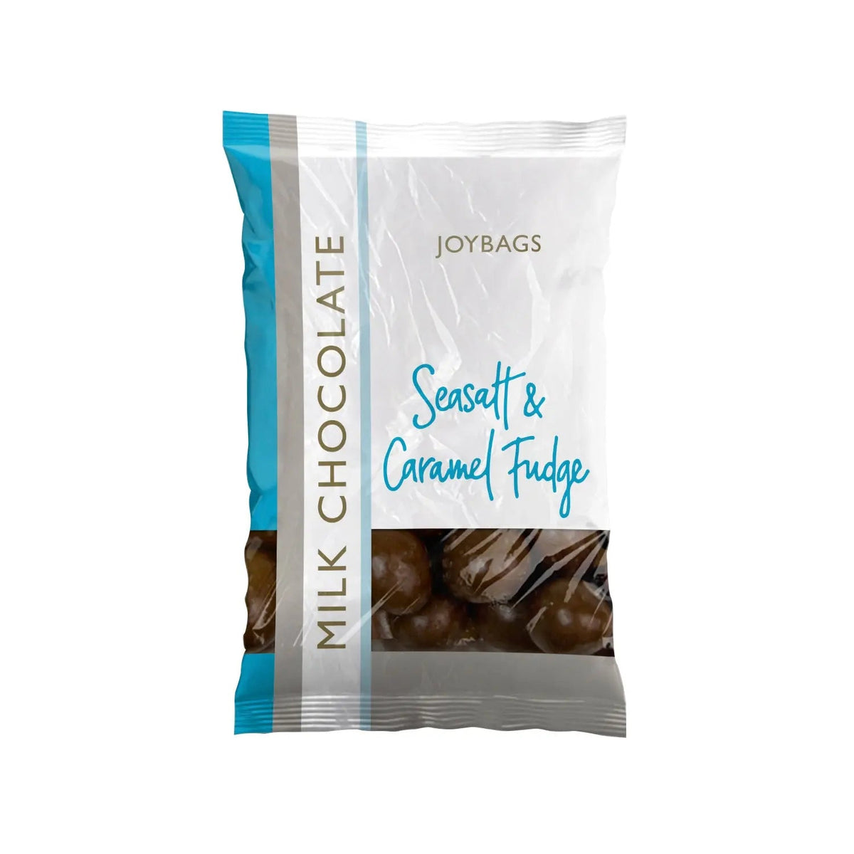 Joybags milk chocolate covered sea salt and caramel fudge pieces
