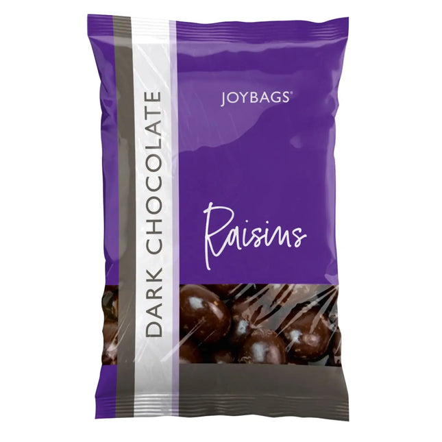 Joybags dark chocolate covered raisins