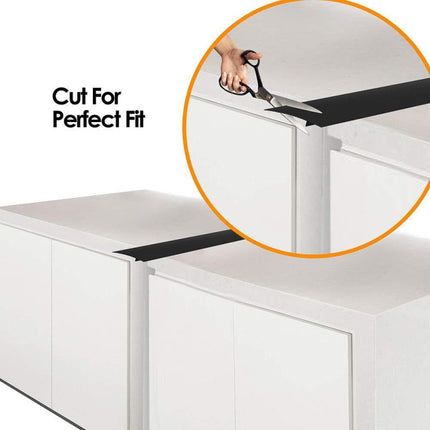2 PCS 25 inches Gas Stove Slit Strip Antifouling Dustproof Waterproof Kitchen Sealing Strip, 25 inches (White), 25 inches, 25 inches (Black)