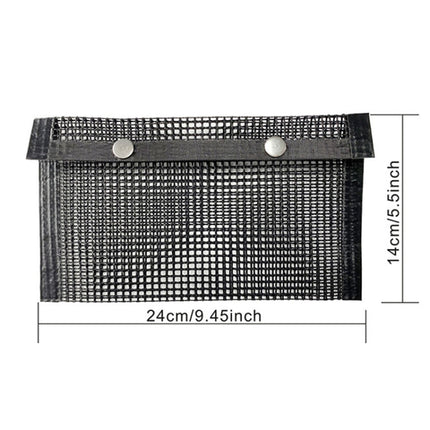 Barbecue Heat Resistant Non-stick Grilling Mesh BBQ Baking Bag, Size: 24 x 14cm (Black), 24 x 14cm (Black)