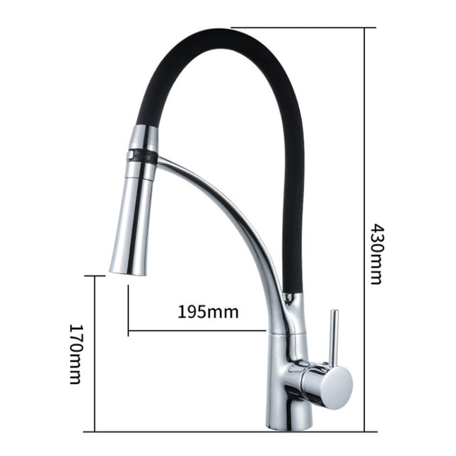 Kitchen Pull-out Faucet Hot Cold Home Retractable Rotating Faucet, Pull-out Faucet