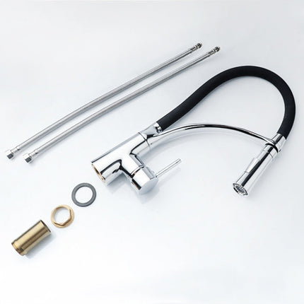 Kitchen Pull-out Faucet Hot Cold Home Retractable Rotating Faucet, Pull-out Faucet