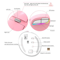 DELUX M618 Mini 2.4G Wireless 2400DPI USB Rechargeable Ergonomic Vertical Mouse, M618 Pink, M618 Grey