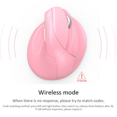 DELUX M618 Mini 2.4G Wireless 2400DPI USB Rechargeable Ergonomic Vertical Mouse, M618 Pink, M618 Grey