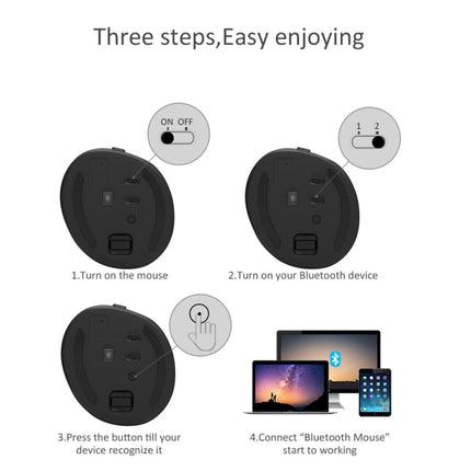 DELUX M618 Mini 2.4G Wireless 2400DPI USB Rechargeable Ergonomic Vertical Mouse, M618 Grey