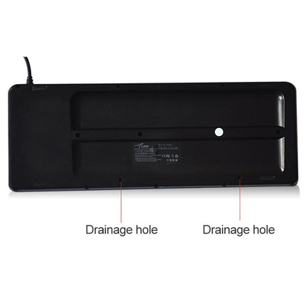 DS-8800 PS / 2 Interface Prevent Water Splashing Laser Engraving Character One-piece Wired Touchpad Keyboard, Length: 1.5m, DS-8800 PS/2