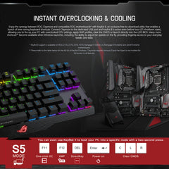 ASUS Claymore USB 2.0 RGB Backlight Detachable Wired Mechanical Black Switch Gaming Keyboard with Detachable Cable, Claymore