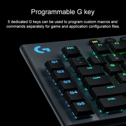 Logitech G813 RGB Mechanical Wired Gaming Keyboard (GL-Linear), Length: 1.8m, G813