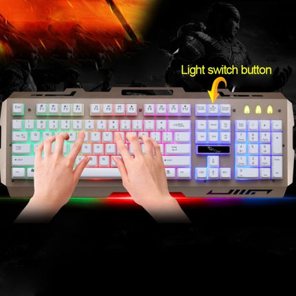 Chasing Leopard G700 USB RGB Backlight Wired Optical Gaming Mouse and Keyboard Set, Keyboard Cable Length: 1.35m, Mouse Cable Length: 1.3m