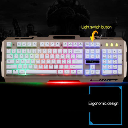 Chasing Leopard G700 USB RGB Backlight Wired Optical Gaming Mouse and Keyboard Set, Keyboard Cable Length: 1.35m, Mouse Cable Length: 1.3m