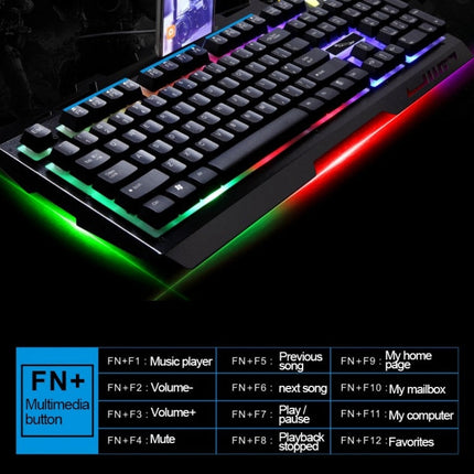 Chasing Leopard G700 USB RGB Backlight Wired Optical Gaming Mouse and Keyboard Set, Keyboard Cable Length: 1.35m, Mouse Cable Length: 1.3m