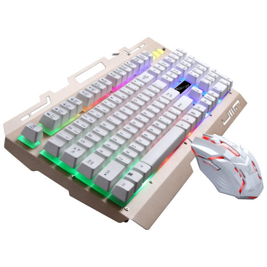 Chasing Leopard G700 USB RGB Backlight Wired Optical Gaming Mouse and Keyboard Set, Keyboard Cable Length: 1.35m, Mouse Cable Length: 1.3m, G700 White, G700 Black