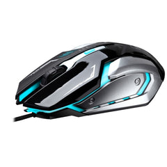 Chasing Leopard K1 USB 1600DPI Three-speed Adjustable LED Backlight Mute Wired Optical Gaming Mouse, Length: 1.3m
