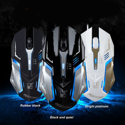 Chasing Leopard K1 USB 1600DPI Three-speed Adjustable LED Backlight Mute Wired Optical Gaming Mouse, Length: 1.3m