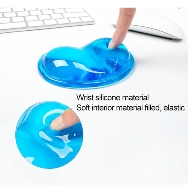 MONTIAN 2 PCS Transparent Silicone Bracer Heart-shaped Mouse Wrist Supporter, Random Color Delivery, Heart-shaped