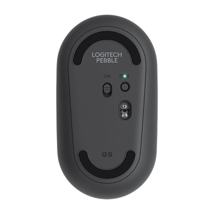 Logitech Pebble Cobblestone Shape Thin 3-keys 1000DPI Mute Wireless Bluetooth Optical Mouse, Wireless Range: 10m