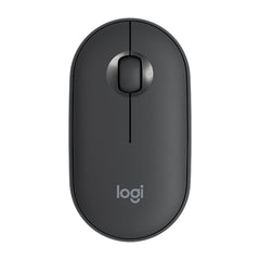 Logitech Pebble Cobblestone Shape Thin 3-keys 1000DPI Mute Wireless Bluetooth Optical Mouse, Wireless Range: 10m